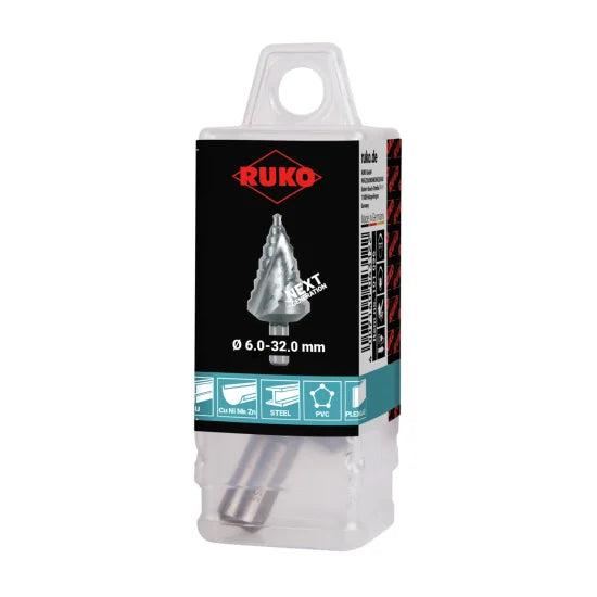 HSS-Stufenbohrer - Ruko - 6,0/32,0 mm