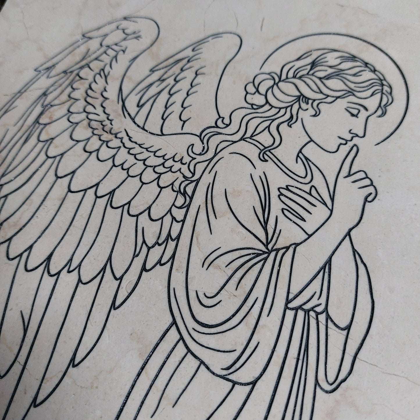 Angelo del Silenzio – File Vettoriale per Incisione Laser e CNC