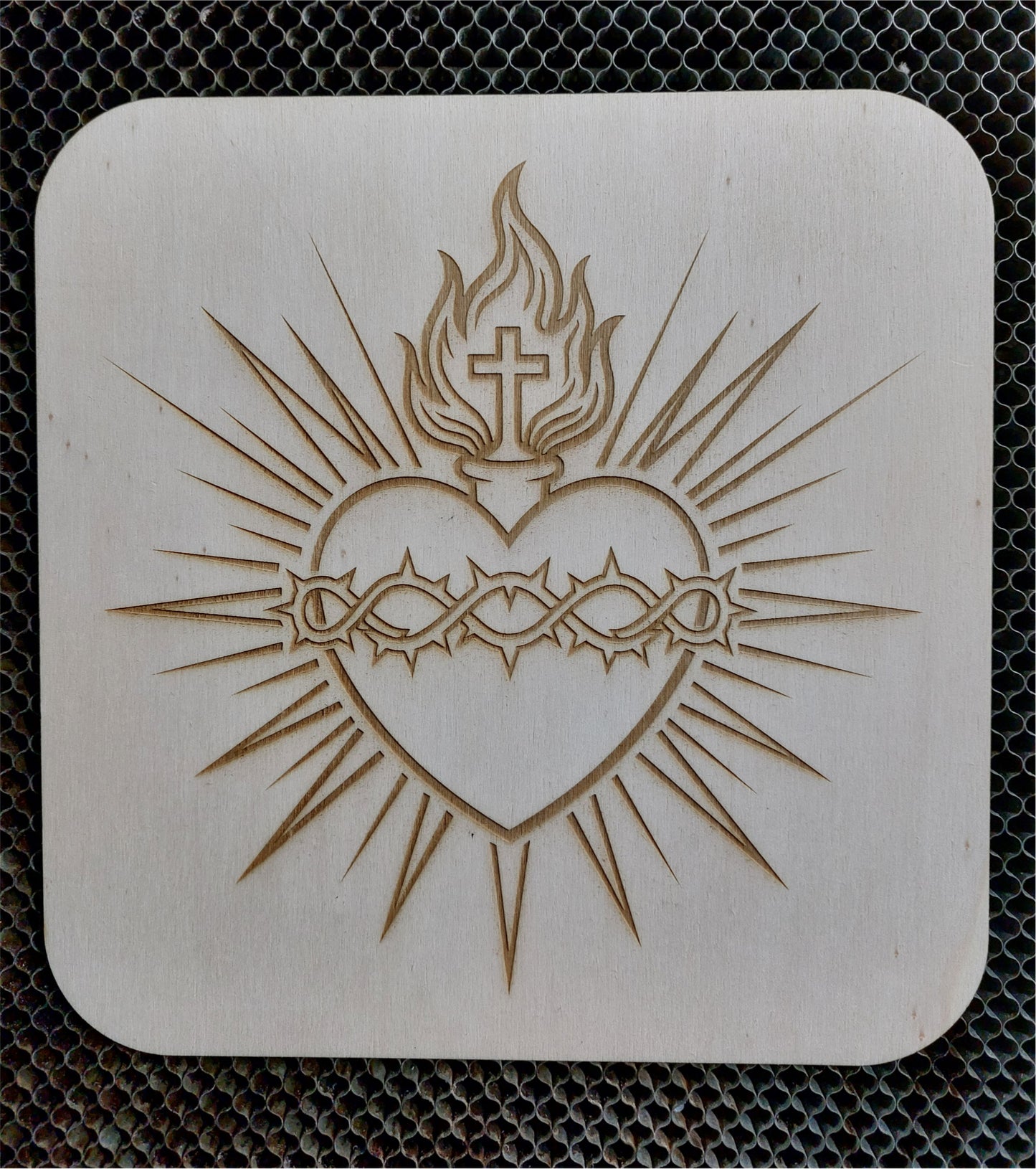 Sacro Cuore – File Vettoriale per Incisione Laser e CNC per Marmo