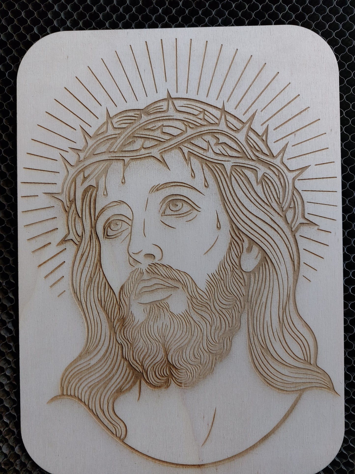 Volto di Cristo – File Vettoriale per Incisione Laser