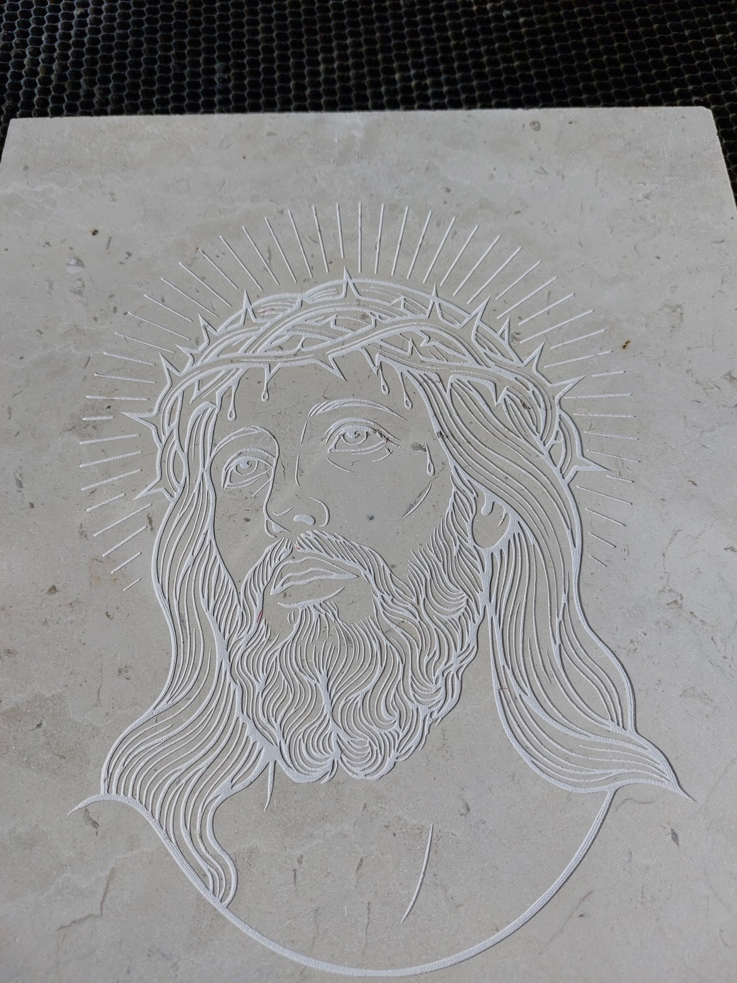 Volto di Cristo – File Vettoriale per Incisione Laser