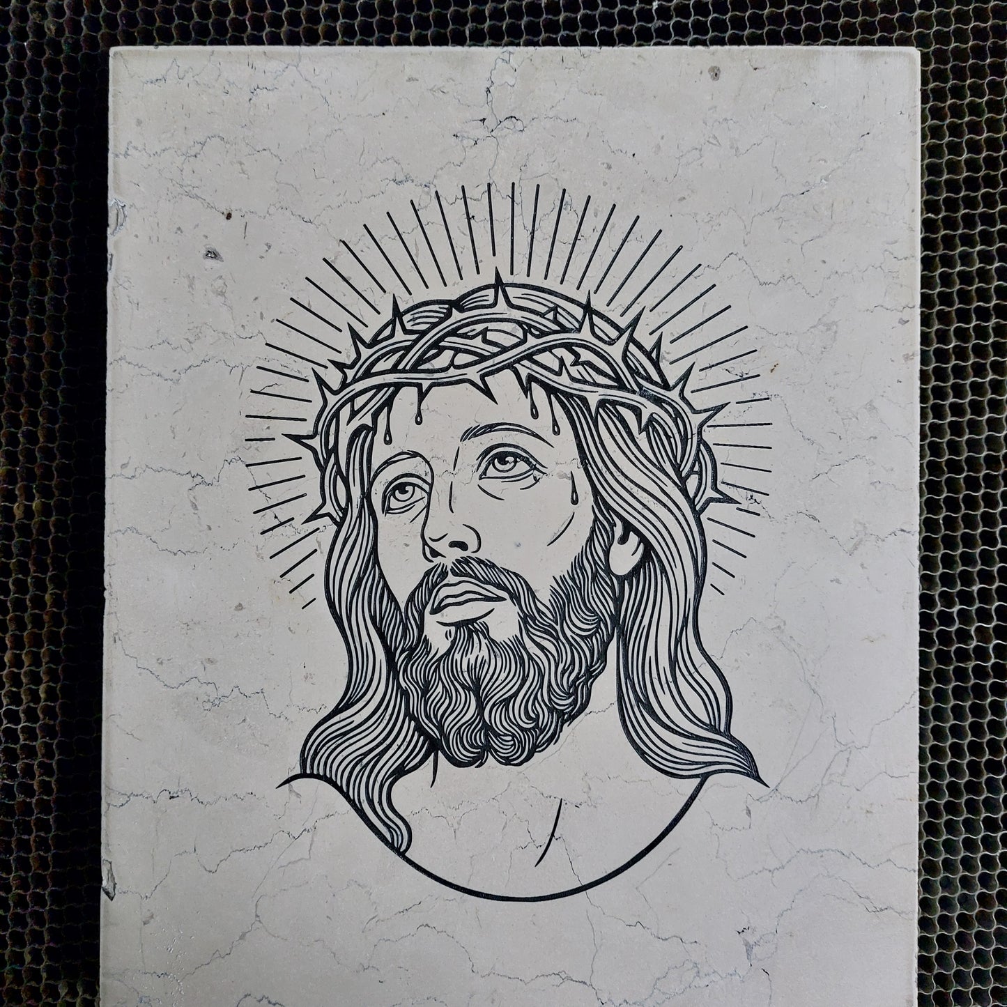 Volto di Cristo – File Vettoriale per Incisione Laser